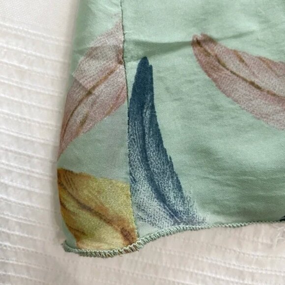 ROSEMARINE SAGE GREEN FEATHER PRINT SLEEVELESS MAXI BOHEMIAN DRESS - M - Picture 6 of 6